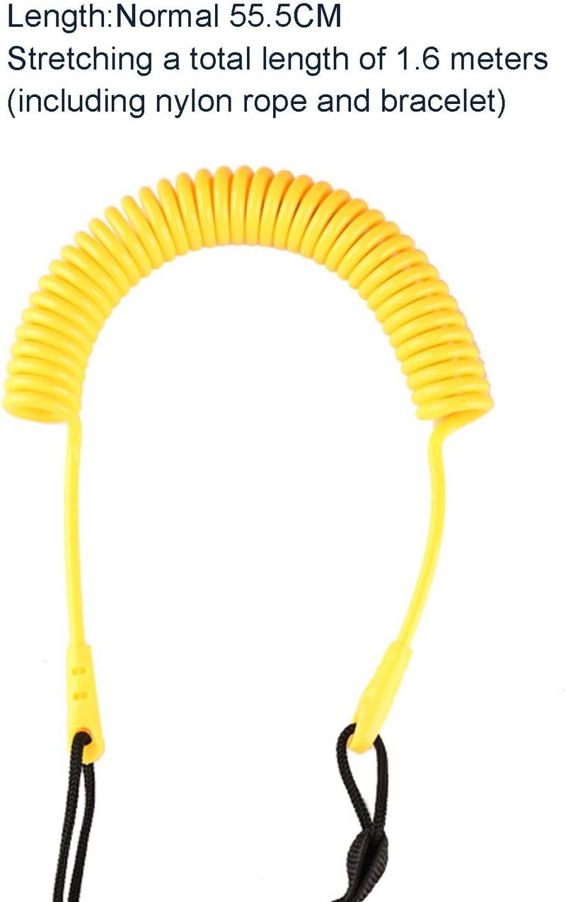 Ragyzity Surfboard Leash, Straight Surf Board Leashes, Coiled SUP Leash Premium Stand Up Paddle Board Leg Rope Wrist Strap, Coiled Sup Leash Leg Rope for Shortboard, Longboard, Paddleboard - Image 4